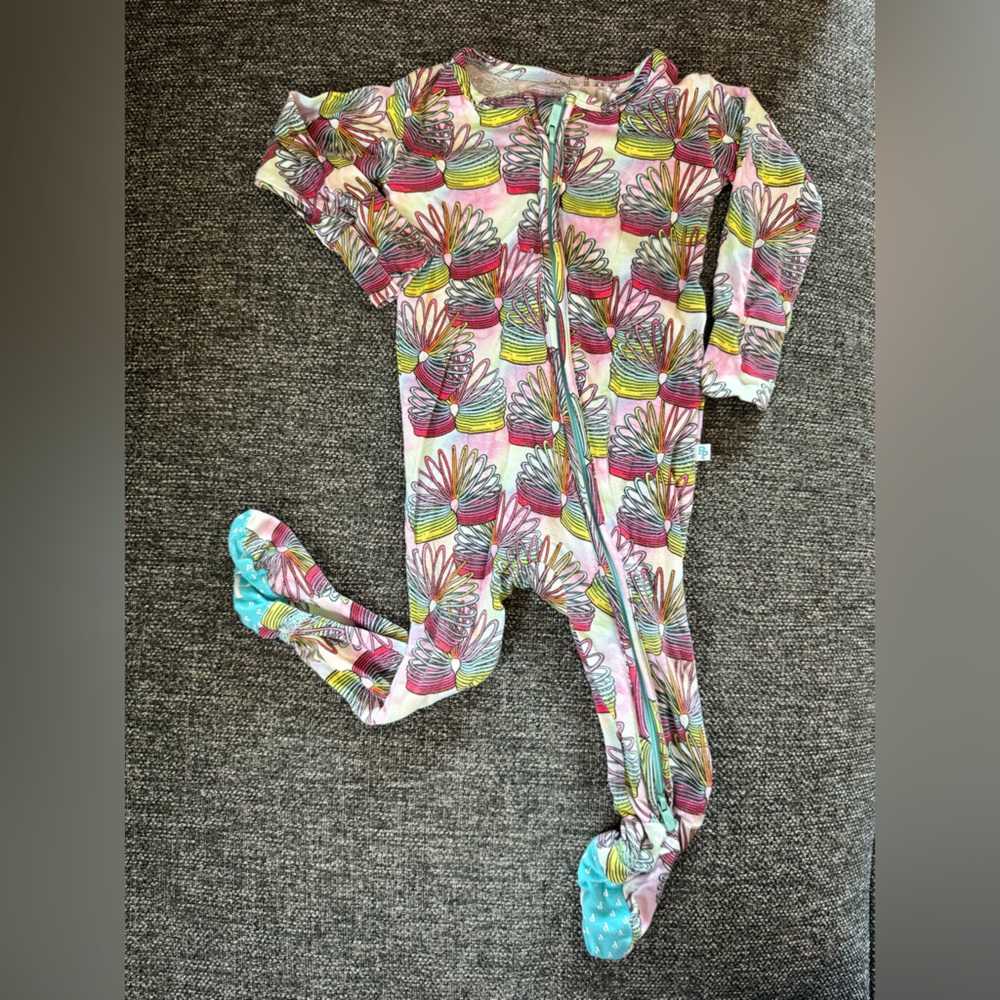 Posh Peanut Footie Zipper One Piece Pajamas - 9-12 month